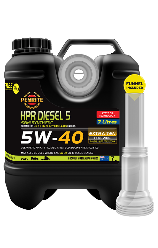 7-LITRE PENRITE ENGINE OIL HPR DIESEL 5 5W-40 Semi Syn. HPRD5007 Semi Synthetic