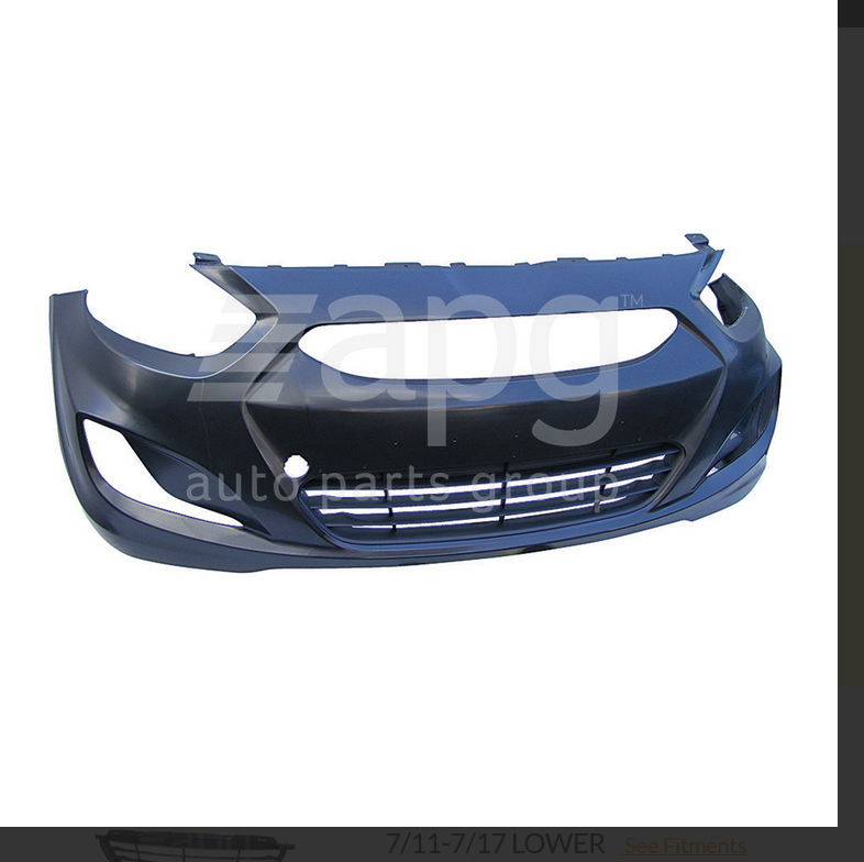 NEW FRONT BAR COVER BUMPER FOR Hyundai Accent 7/2011-10/2013 Premium RB