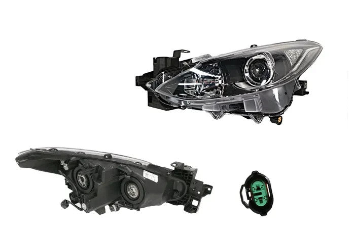 NEW LEFT HEADLIGHT LAMP FOR MAZDA 3 BM 02/14-04/16 ELECTRIC ADJUSTER WITHOUT MOT