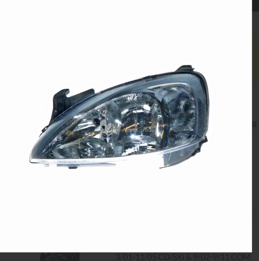 NEW LEFT HEADLIGHT FOR HOLDEN BARINA XC 3/2001-11/2005 SXI W/LINES ON LENS