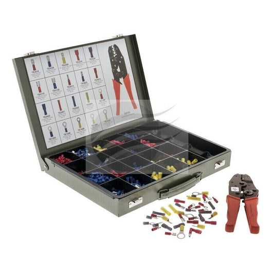 NEW Crimp Terminal Assortment Kit Inc Crimp Tool 1005 Pack
