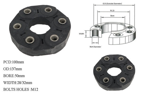 NEW TAIL SHAFT COUPLING FOR CHRYSLER 300C V6  11/2005 ~ 06/2012 TAILSHAFT MOUNT