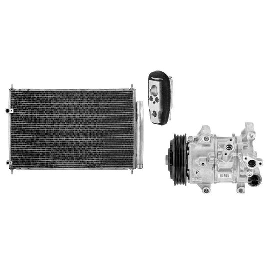 AC AIR CONDENSER + COMPRESSOR + TX VALVE FOR TOYOTA COROLLA ZRE182R 1.8L PETROL