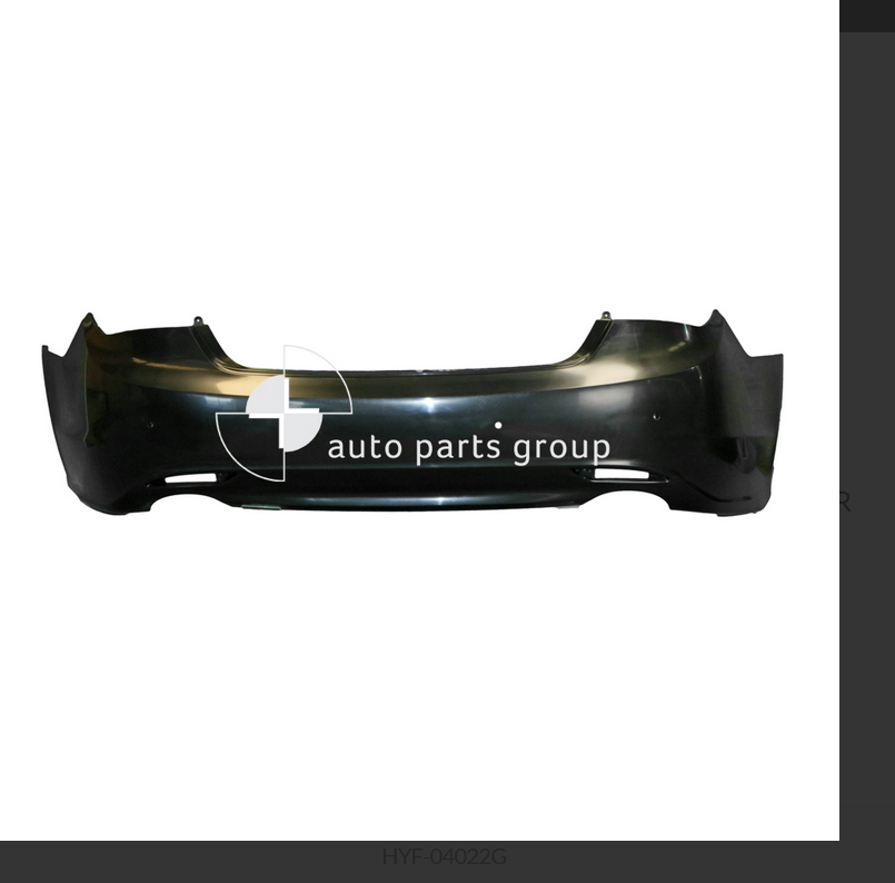 GENUINE REAR BUMPER BAR FOR HYUNDAI I45 5/2010-1/2013 W/DUAL EXHAUST HOLES SENSO