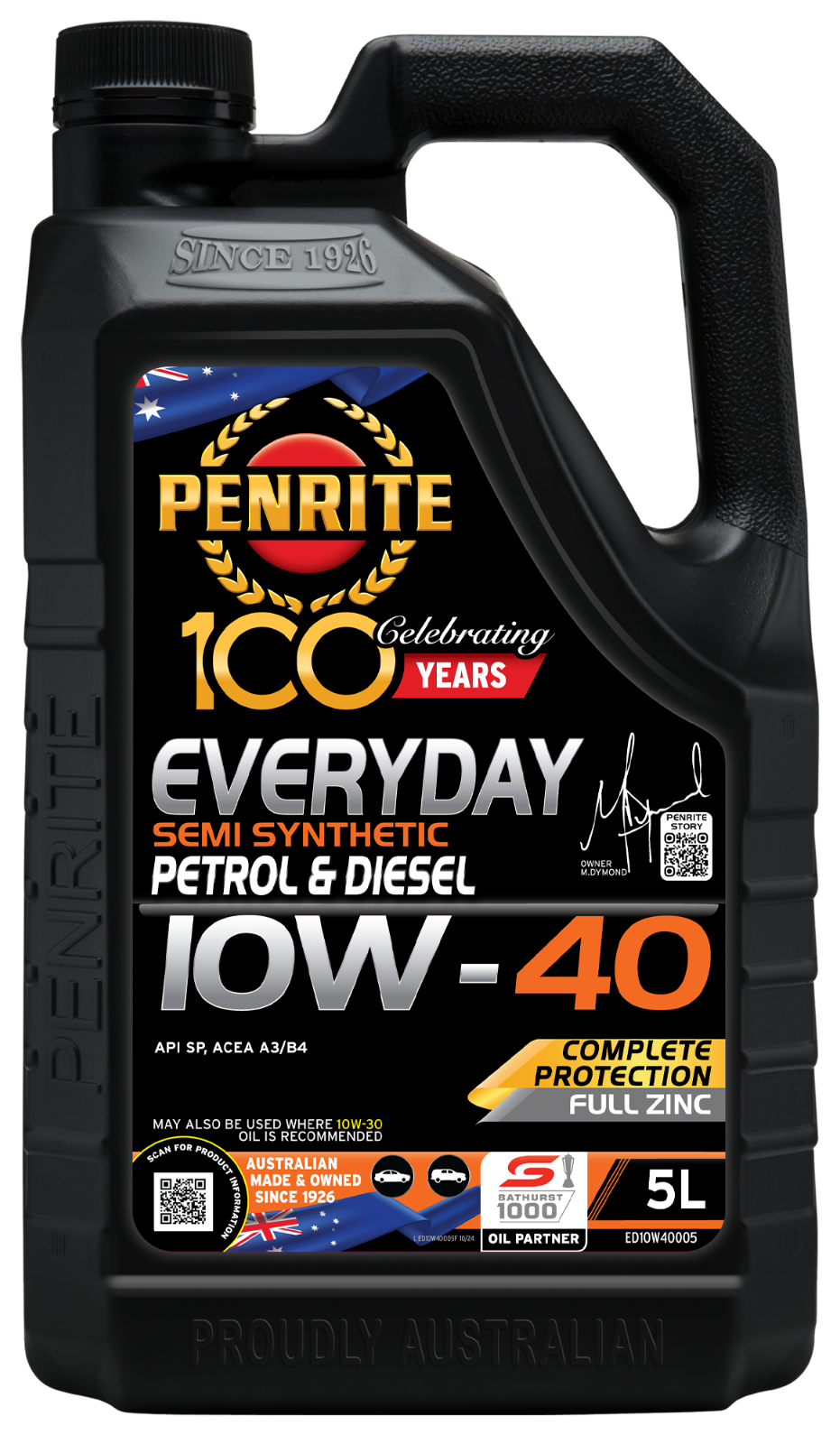 5-Litre- ENGINE OIL *PENRITE* ED10W40005  EVERYDAY 10W-40 (SEMI SYNTHETIC)