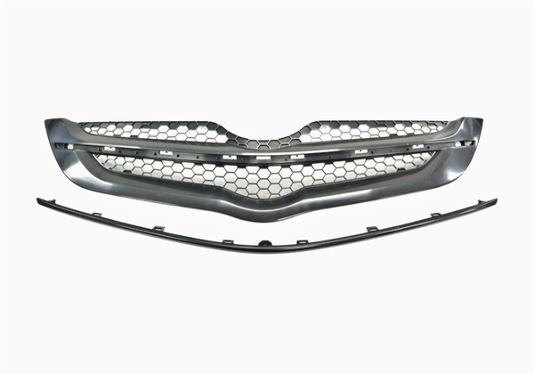 NEW FRONT GRILLE FOR TOYOTA YARIS SEDAN NCP93 01/2006-07/2008 BLACK-WITH MOULD