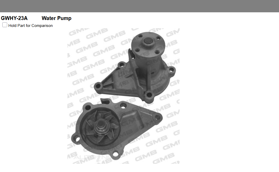 GENUINE GMB WATER PUMP+GASKET+SILICONE FOR Hyundai Getz 1.5L TB