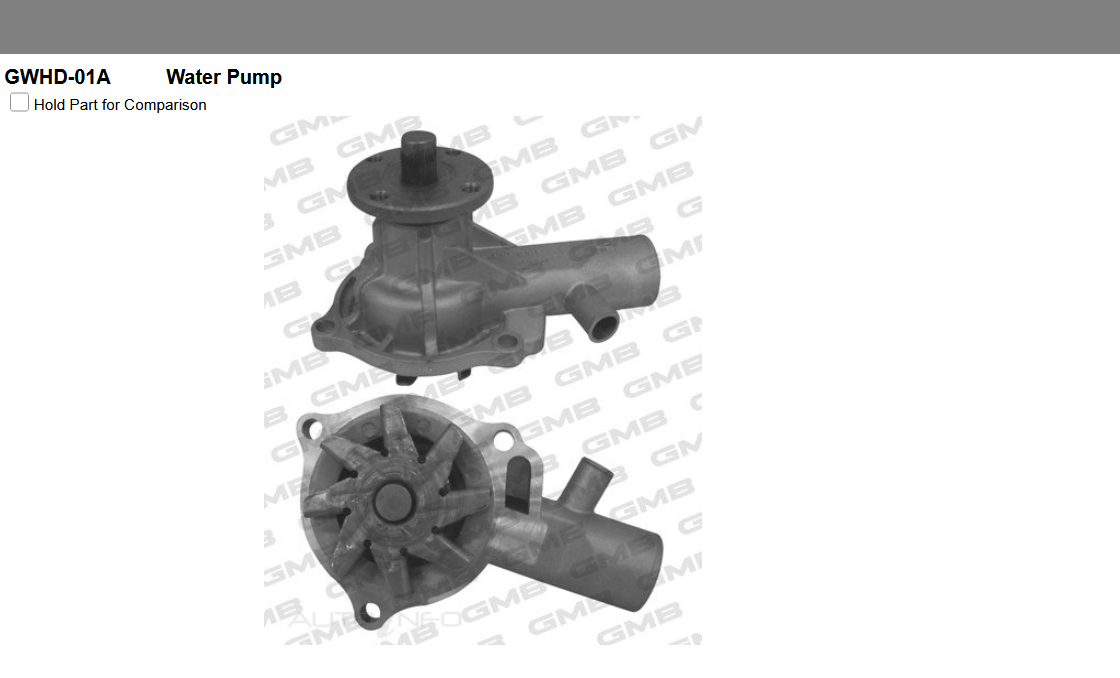 GENUINE GMB WATER PUMP+GASKET+SILICONE FOR Holden Torana 3.3L UC