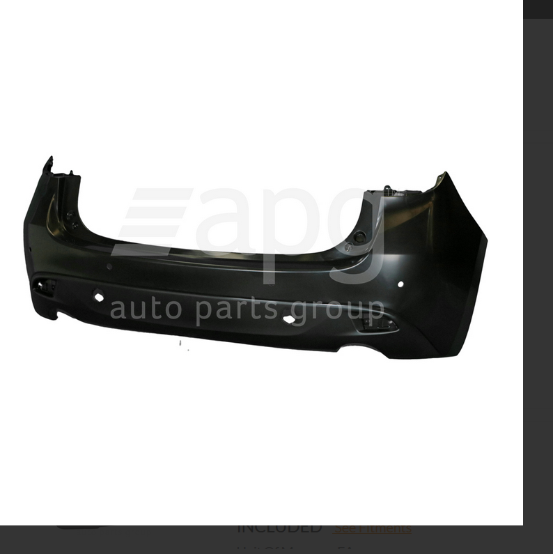 GENUINE REAR BUMPER BAR FOR MAZDA-3 1/2015-4/2016 HATCH