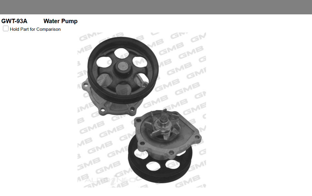 GENUINE GMB WATER PUMP+GASKET+SILICONE FOR Toyota Starlet 1.3L P90 (EP91)