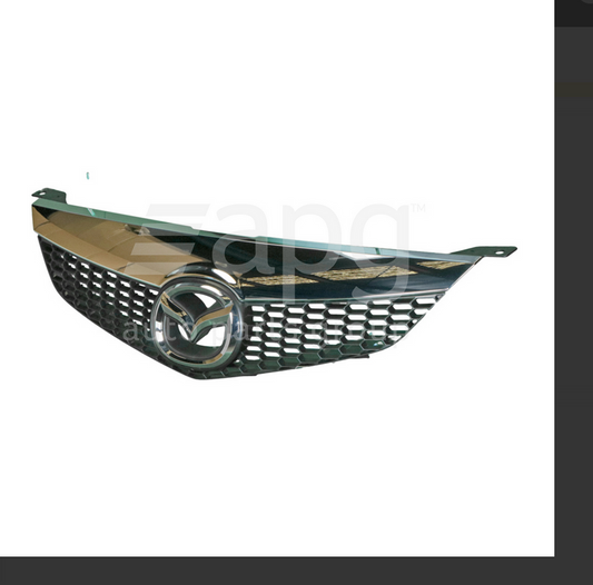 GENUINE FRONT GRILLE FOR MAZDA-6 8/2005-2/2008 4/5-DOOR WITH CHROME MOULD TYPE