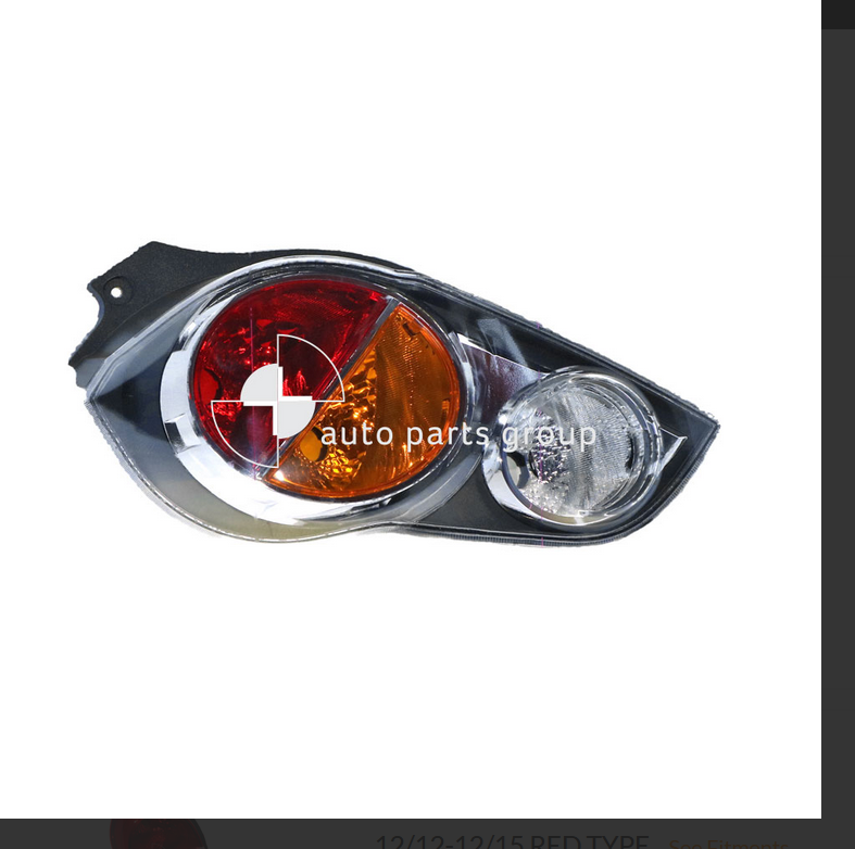 NEW LEFT TAIL LIGHT FOR HOLDEN BARINA SPARK MJ HATCH 10/10-12/12 BLACK TRIM TYPE