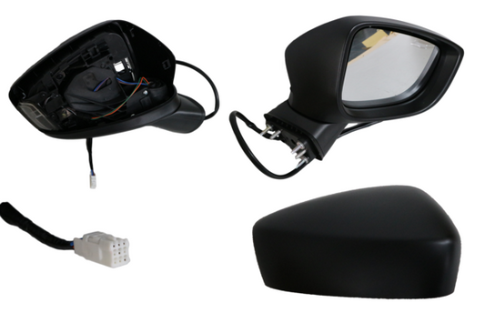 NEW DRIVER SIDE DOOR MIRROR FOR MAZDA 2 DJ/DL 09/2014-01/2017 WITH FLASHER 5-PIN