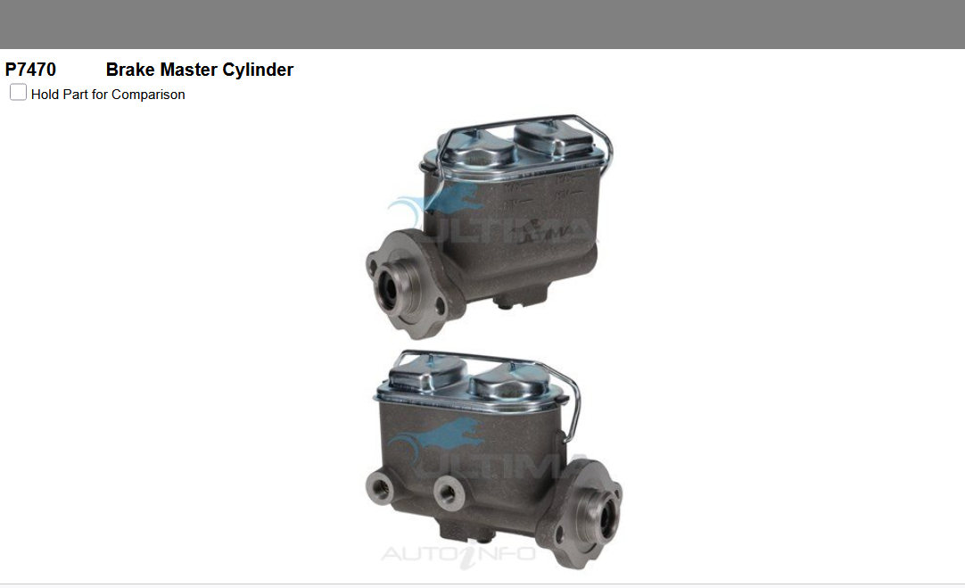 NEW Brake Master Cylinder For Holden HZ Torana UC Disc/Disc Mvac *P7470*