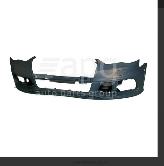 GENUINE FRONT BUMPER BAR FOR AUDI S3 12/13-5/16 5DR S3 W/HEADLAMP WASHER & W/SEN