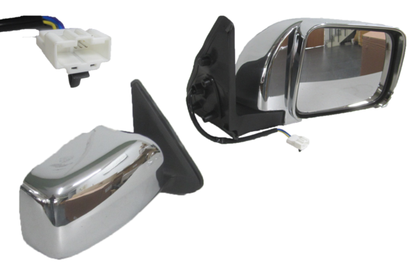 NEW RIGHT SIDE DOOR MIRROR FOR NISSAN PATROL GU 12/1997-05/2015 CHROME 3-PIN
