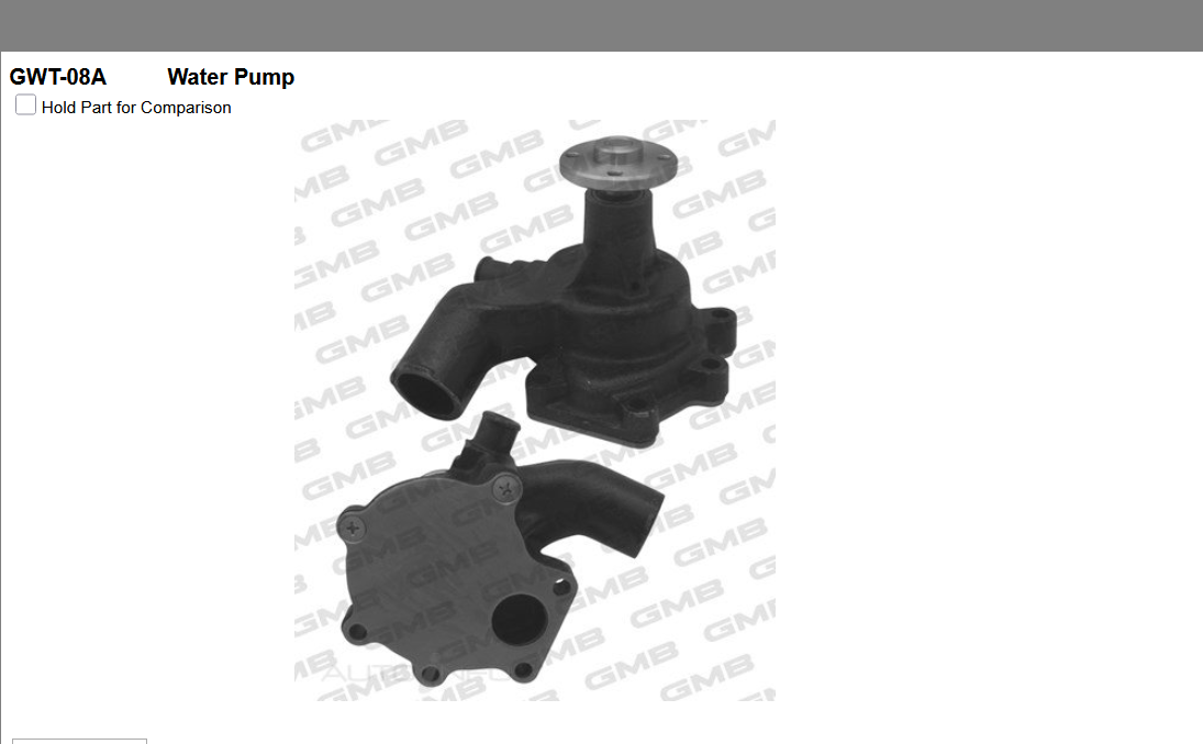 GENUINE GMB WATER PUMP+GASKET+SILICONE FOR Toyota LandCruiser 3.9 J40,J50 SUV (F