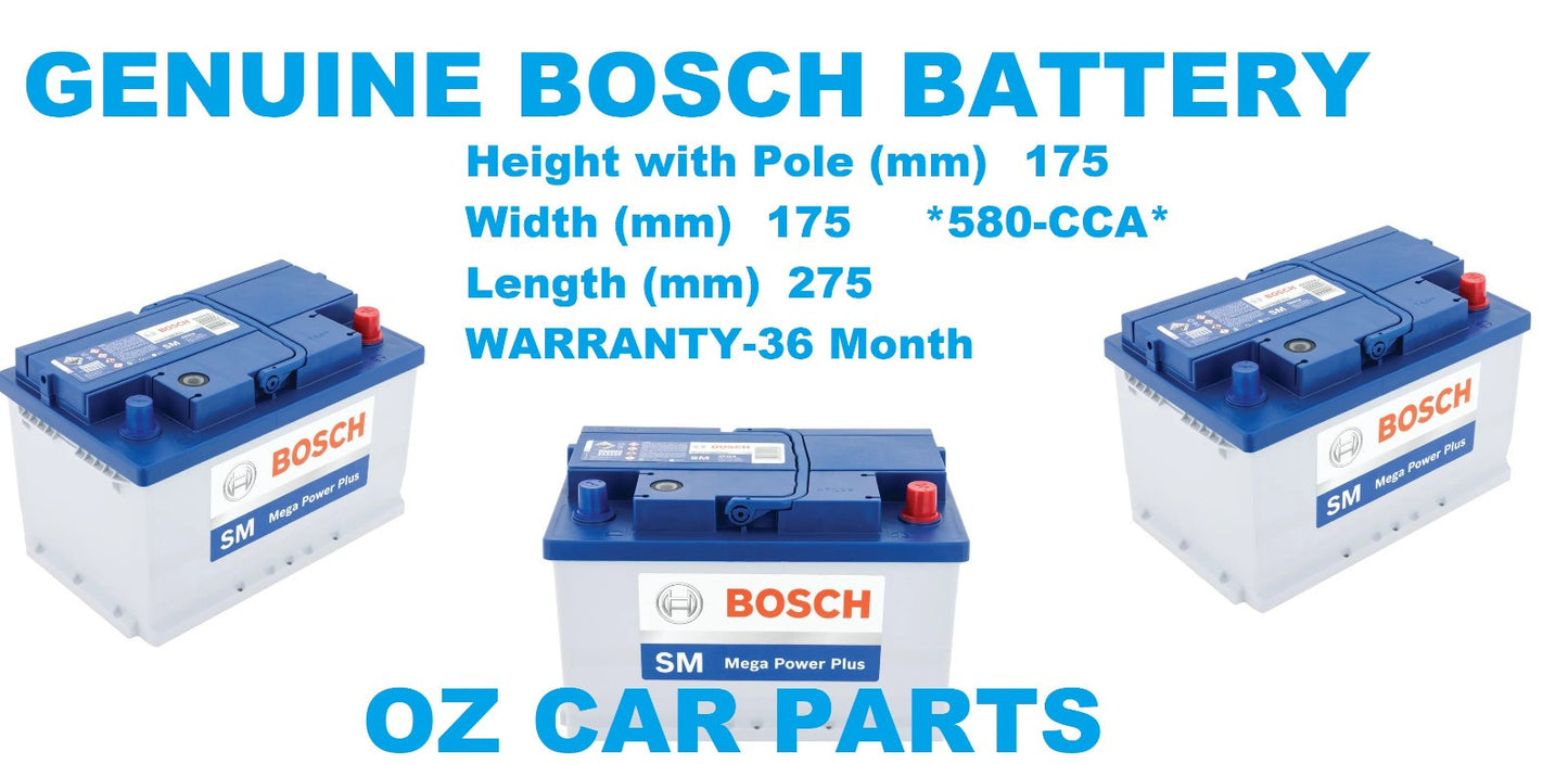 GENUINE BOSCH BATTERY FOR Cold Cranking Amps 580 CCA