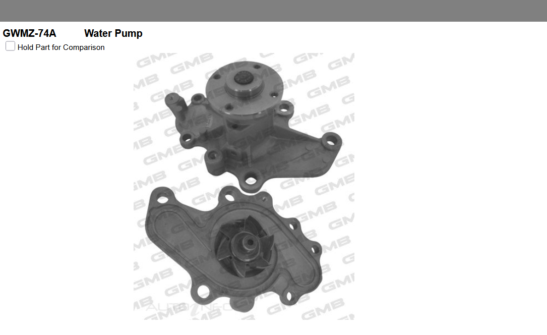 GENUINE GMB WATER PUMP+GASKET+SILICONE FOR Mazda Millenia 2.3L TA 24V (TA3P)