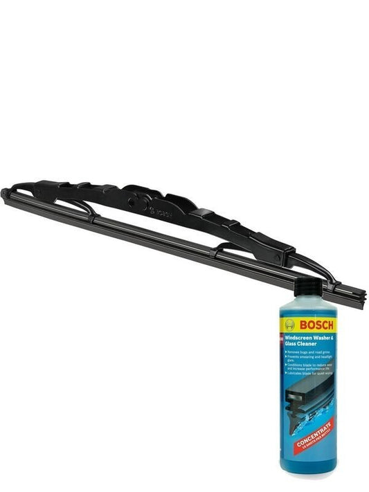 Bosch Eco Wiper Blade 300mm + Windshield Washer Fluid Fits Holden Scurry, E Seri