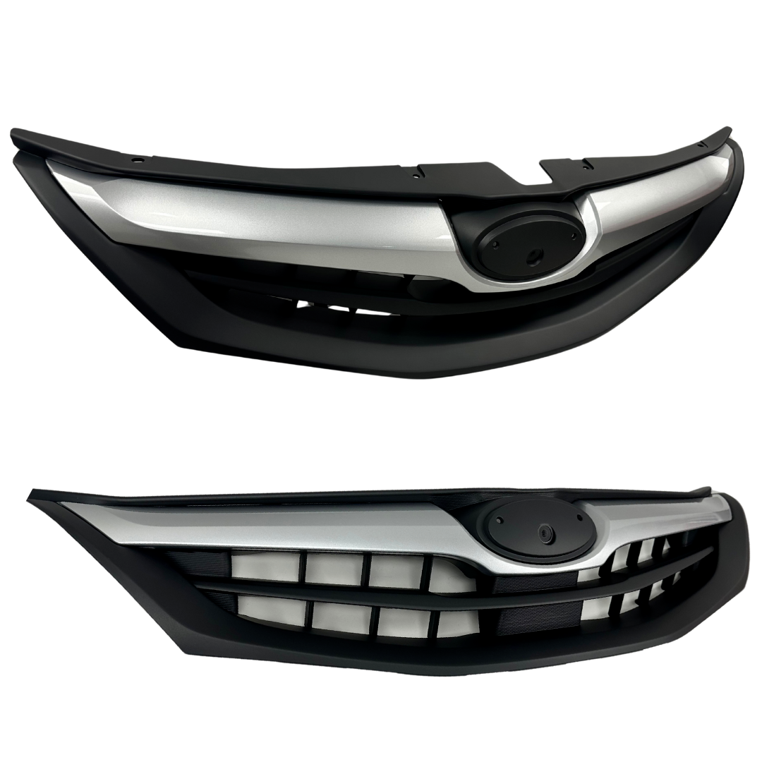 NEW FRONT GRILLE FOR SUBARU IMPREZA G3 SEDAN 10/2009 - 11/2011 WITH SILVER MOULD