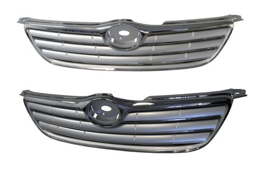 NEW FRONT GRILLE FOR TOYOTA COROLLA SEDAN ZZE122 05/2004 04/2007 SILVER-CHROME