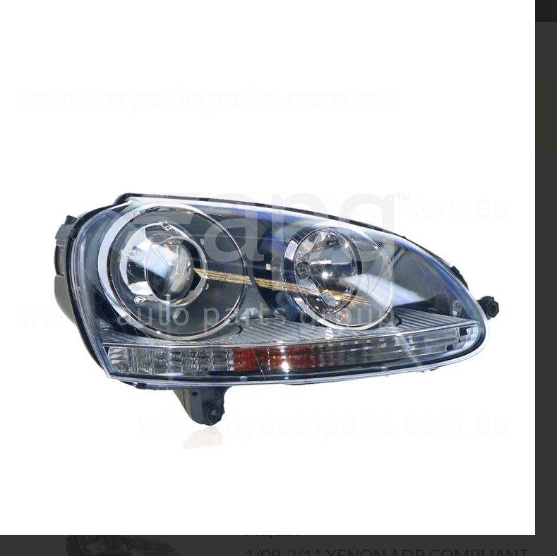 NEW DRIVER RIGHT HEADLIGHT FOR Volkswagen Jetta 1/09-2/11 XENON ELECTRIC ADJUST