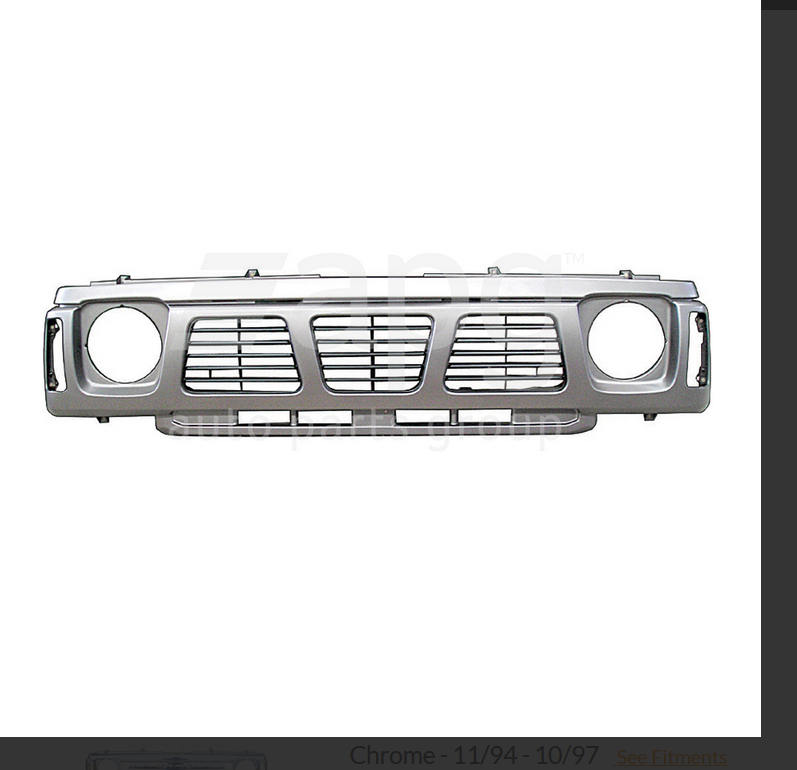 NEW FRONT GRILLE FOR NISSAN PATROL GQ 8/1987-10/1994 SILVER GREY