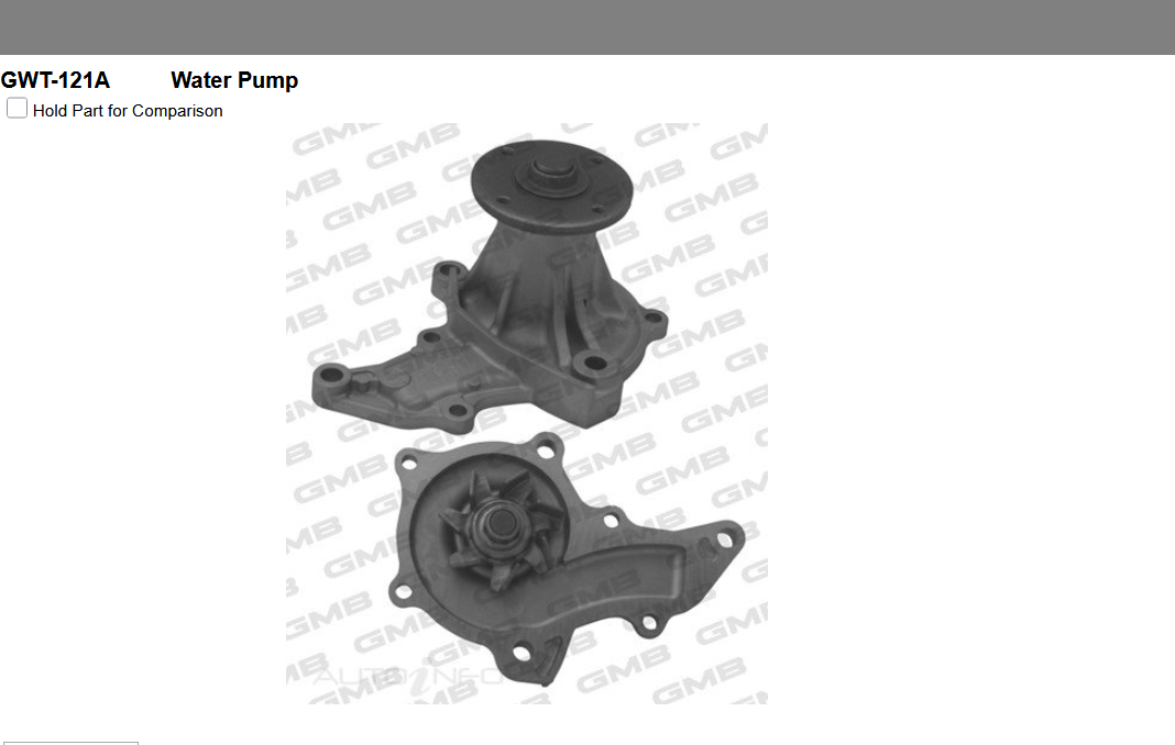 GENUINE GMB WATER PUMP+GASKET+SILICONE FOR Toyota Corolla 1.6 E110 i 20V (AE111)