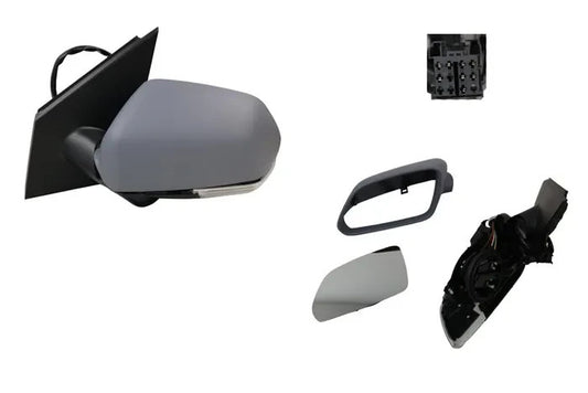 NEW LEFT DOOR MIRROR FOR VOLKSWAGEN POLO 9N SERIES 2 11/05 -2/2010 LIGHT+HEATED
