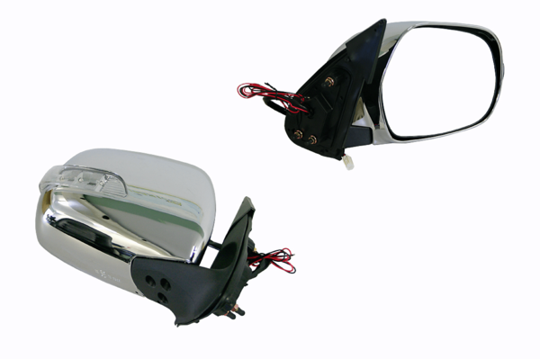 NEW DRIVER SIDE DOOR MIRROR FOR TOYOTA HIACE TRH/KDH 03/05-11/2013 CHROME+LED