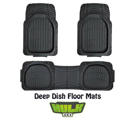 NEW HEAVY DUTY RUBBER FLOOR MATS FOR DUAL CAB UTES 4 DOOR Universal