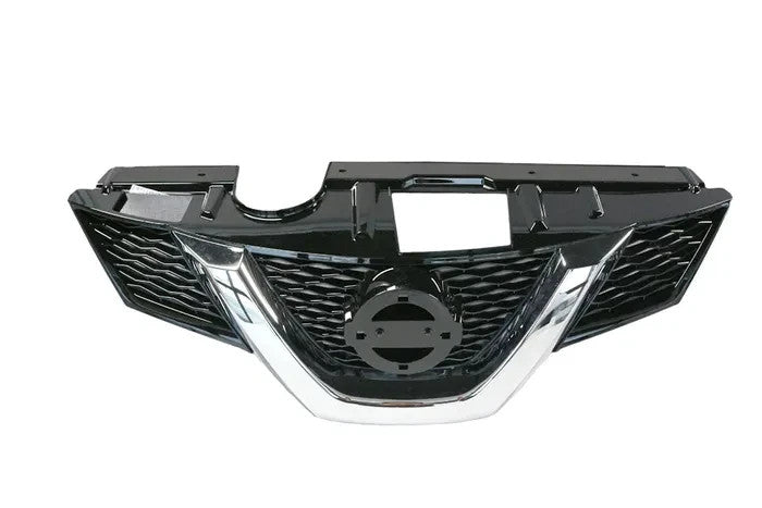 NEW Front Grille FOR NISSAN X-TRAIL 3/2014-1/2017 T32 Black / WITH Chrome  Mould