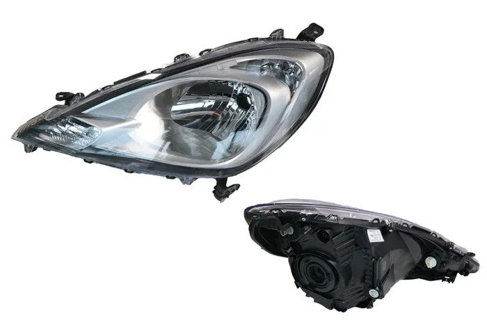 NEW LEFT HEADLIGHT FOR HONDA JAZZ GE 04/2011 ~ 06/2014 HEAD LIGHT SILVER/CHROME