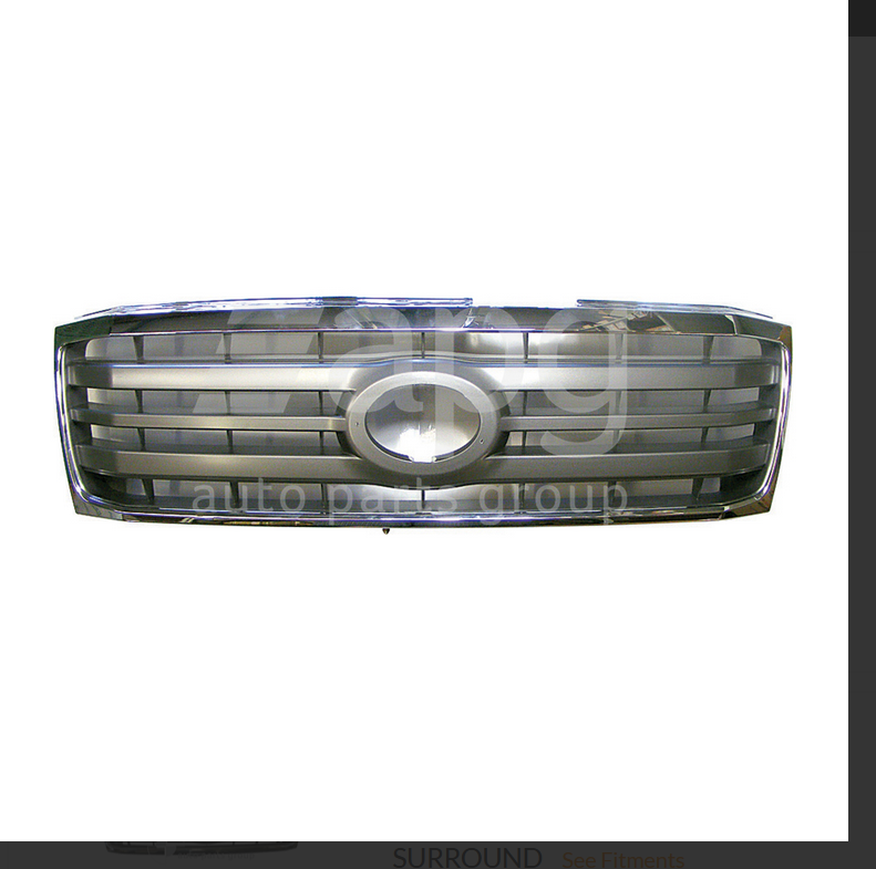 NEW GRILLE FOR TOYOTA LANDCRUISER 100-SERIES 5/05-7/07 SILVER W/CHROME SURROUND