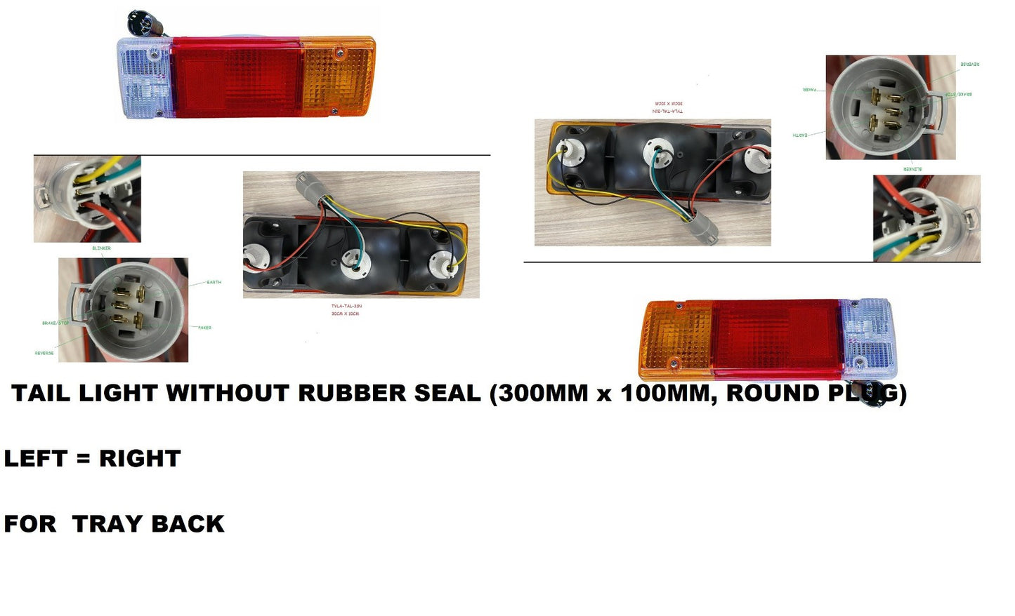 NEW PAIR TAIL LIGHT SET FOR TOYOTA LANDCRUISER 70 SERIES 01/1985-03/07 TRAY BACK