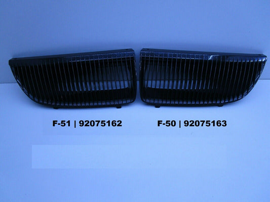 BLACK FRONT BUMPER GRILLE PAIR TO SUITE HOLDEN COMMODORE VX MODELS