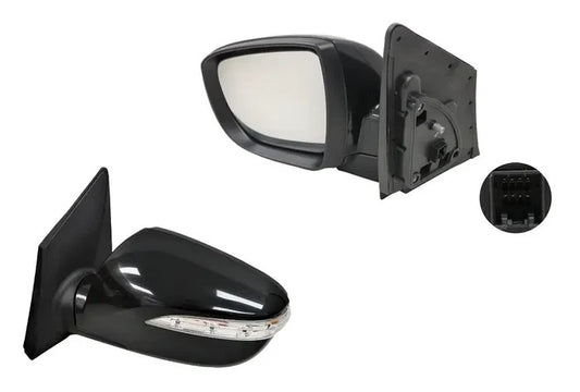NEW LEFT DOOR MIRROR FOR HYUNDAI IX35 2/2010-2015 LIGHT +HEATED +FOLDING 8-PIN