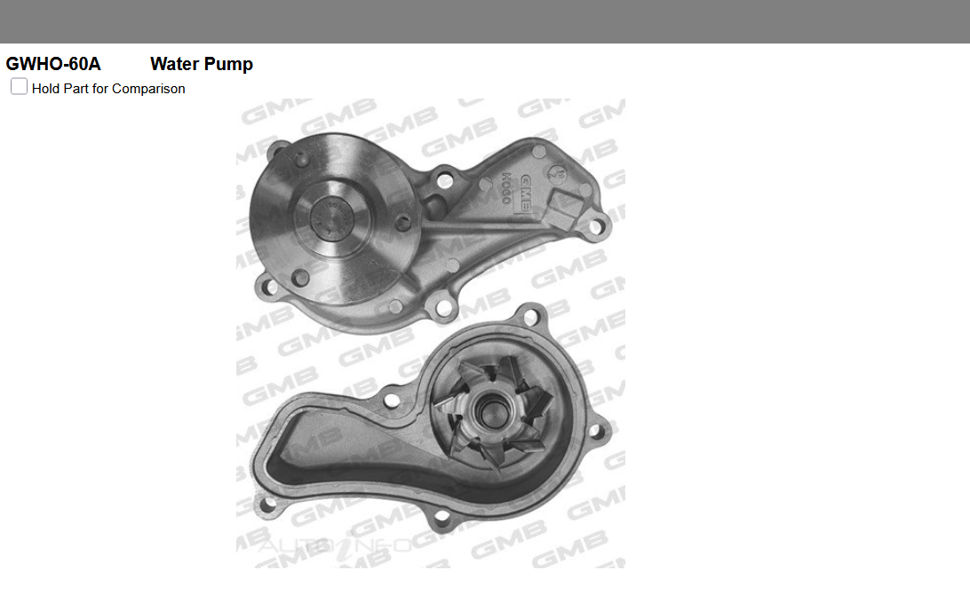 GENUINE GMB WATER PUMP+GASKET+SILICONE FOR Honda Civic 1.8L FD,FA (FD1, FD7)