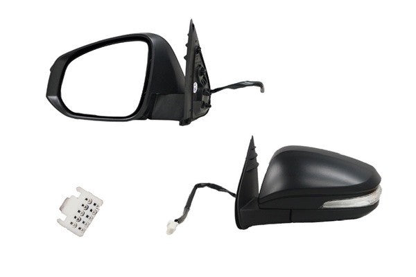 NEW LEFT SIDE DOOR MIRROR FOR TOYOTA HILUX TGN/GUN/GGN 07/15-ON WITH LIGHT 5-PIN