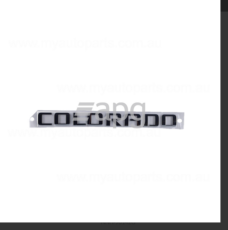 GENUINE TAIL GATE BADGE EMBLEM FOR Holden Colorado RG 6/2012-3/2019