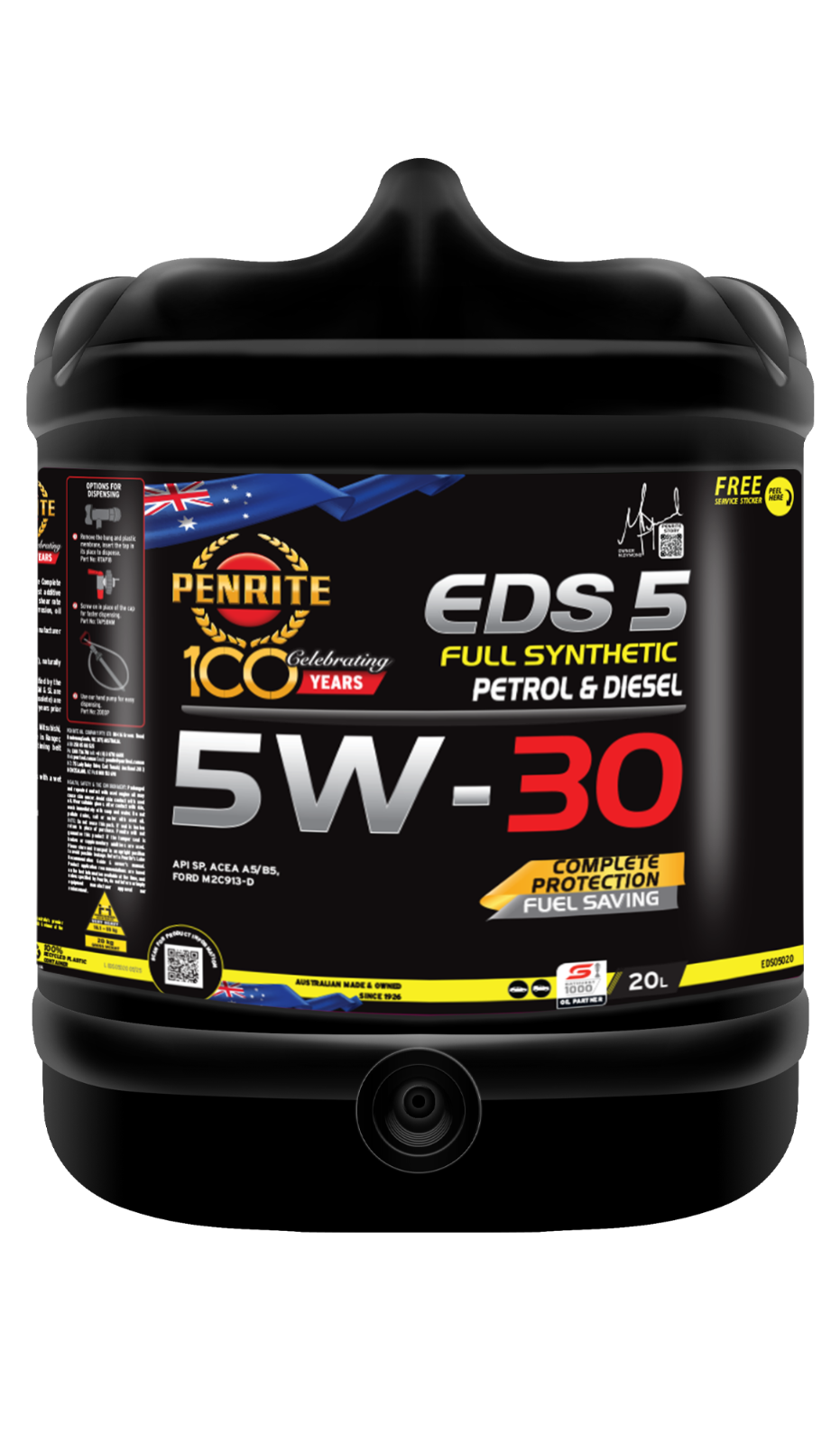 20-Litre ENGINE OIL *PENRITE* EDS05020 EDS 5 (FULL SYNTHETIC) SAE 5W-30