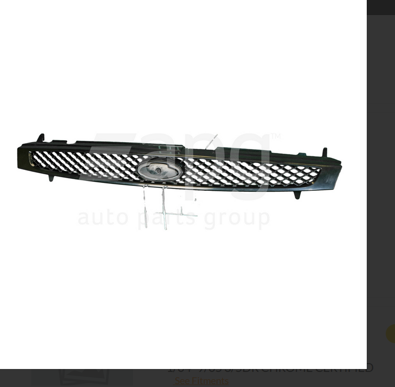 NEW FRONT UPPER GRILLE FOR FIESTA 1/2004 -9/2005 3/5-DOOR BLACK