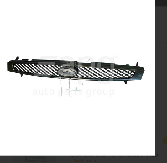 NEW FRONT UPPER GRILLE FOR FIESTA 1/2004 -9/2005 3/5-DOOR BLACK