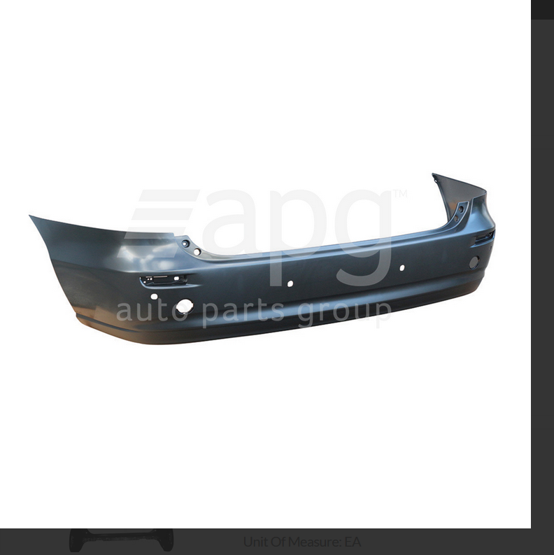 GENUINE REAR BUMPER BAR FOR TOYOTA TARAGO 4/2012-ON GLX/ ULTIMA SENSOR TYPE