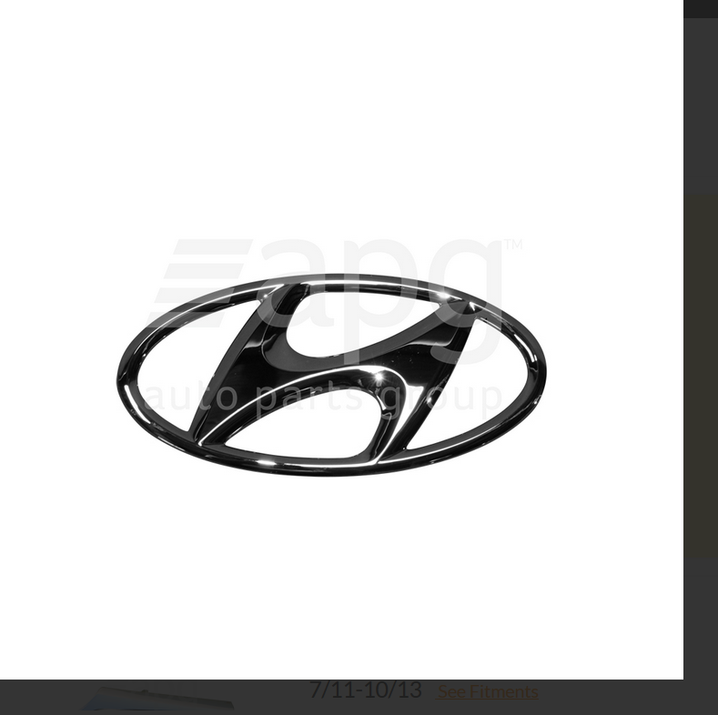 GENUINE FRONT GRILLE EMBLEM BADGE FOR Hyundai Accent 7/2011-10/2013