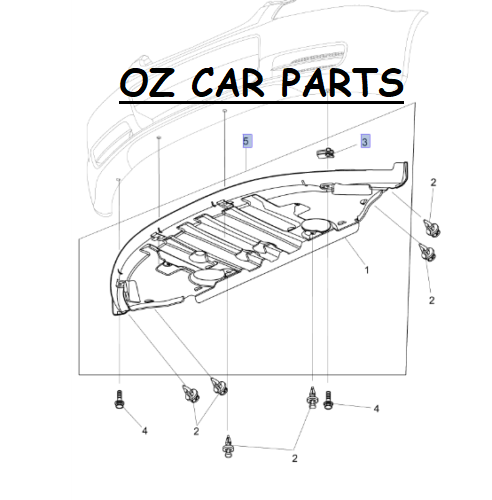 Front BAR Splash Tray LOWER COVER FOR VE SS SV6 COMMODORE SERIES-2 10/2010-02/13