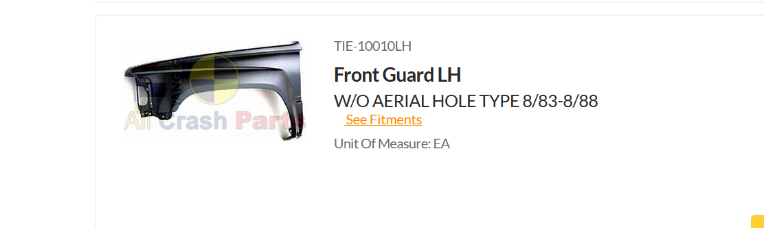 NEW LEFT FRONT GUARD FENDER FOR TOYOTA HILUX YN63 LN65 8/1983-8/1988
