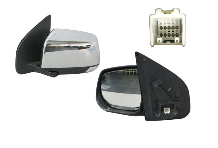 NEW LEFT SIDE DOOR MIRROR FOR ISUZU MU-X 2WD/4WD LIGHT + FOLDING-TYPE 8-PIN