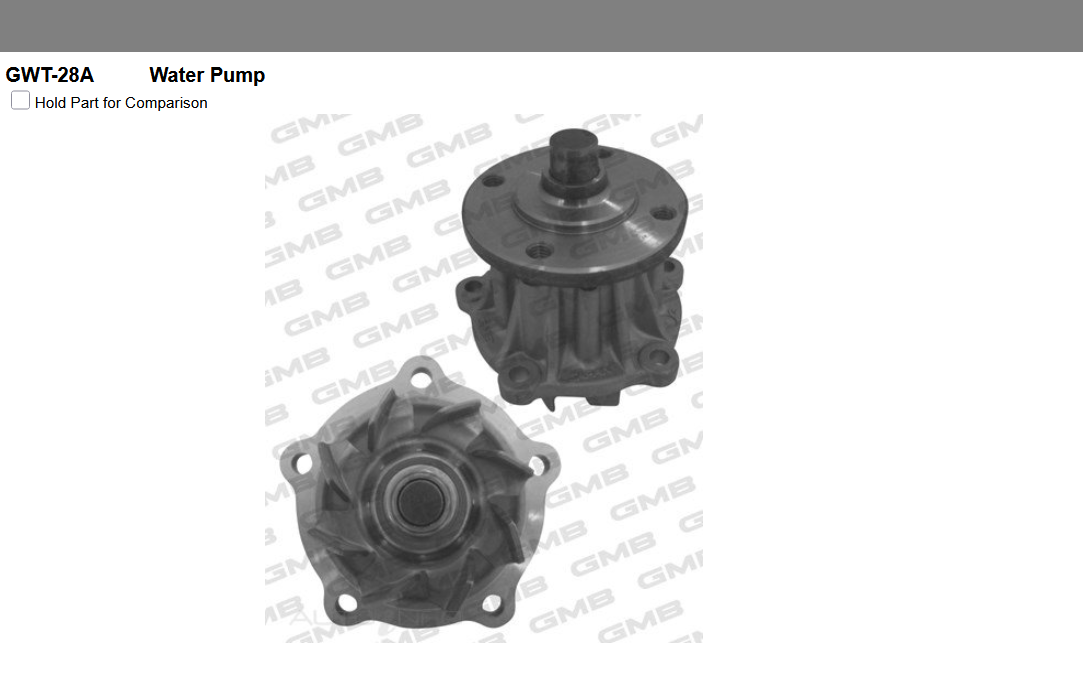 GENUINE GMB WATER PUMP+GASKET+SILICONE FOR Toyota Cressida 2.6L X30 (MX32)